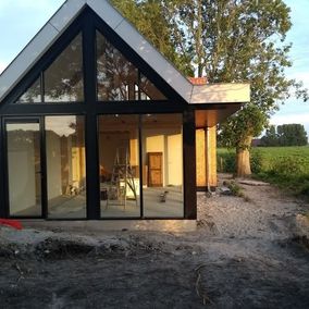 Woningaanbouw glas